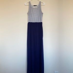 Blue & White Stripe Maxi